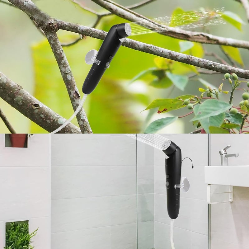 AZXJC Portable Outdoor Shower,Handheld Electric Shower,IPX6 Waterproof,USB Charging,Built-in Battery,Compact and Portable,Suitable for Outdoor Camping,Beach Bathing,Hiking,pet Bathing - Image 5
